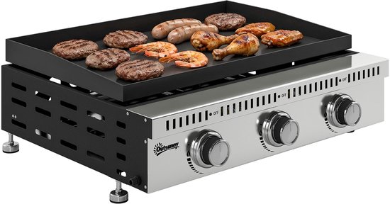 Outsunny Gasgrill - Roestvrij staal, metaal - 62 x 49 x 23 cm - Zwart van Merkloos