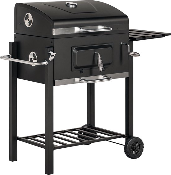 Outsunny - Houtskoolbarbecue - Metaal - 113L x 65B x 108H cm - Zwart van Merkloos