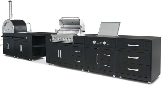 Oviala - Buitenkeuken met 6 elementen en kookmodule - Memphis van Merkloos