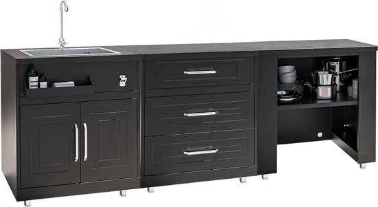 Oviala - elementen buitenkeuken met spoelbak - Memphis van Merkloos