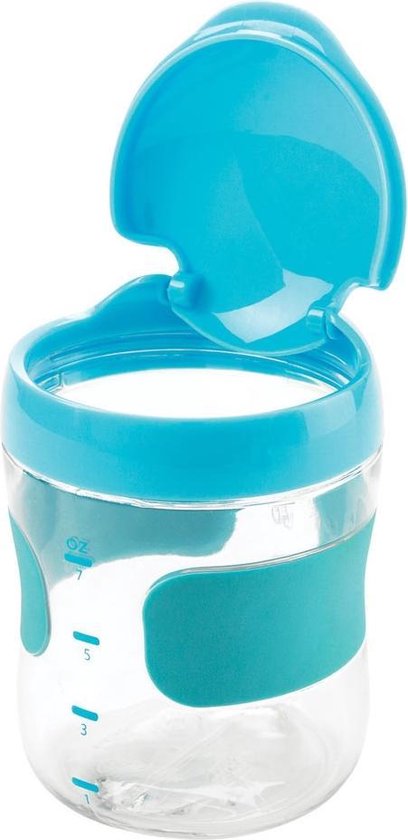 OXO tot Groot Flip-Top Snackdoosje - Snackdoosje kinderen - Snack box Kinderen - Aqua van OXO