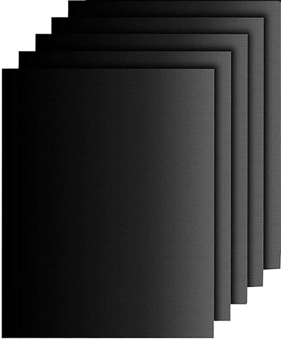 Pack of 5 BBQ Grill Mat - 40 x 32 cm - Non-Stick - PFOA-Free - Reusable - Heat Resistant - Grill Mats voor Gas Grill - Electric Grill - Charcoal Grill van Merkloos