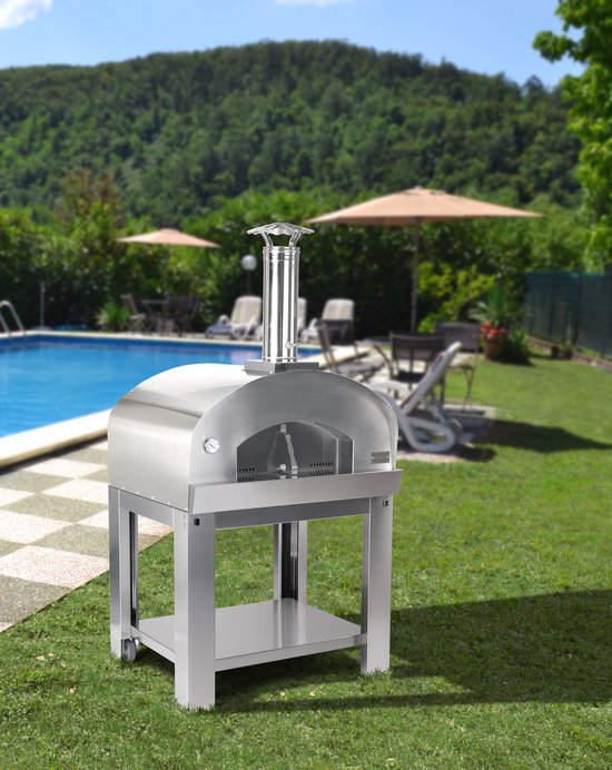 Palazetti Carmine hootgestookte oven incl. rvs onderstel van Palazetti