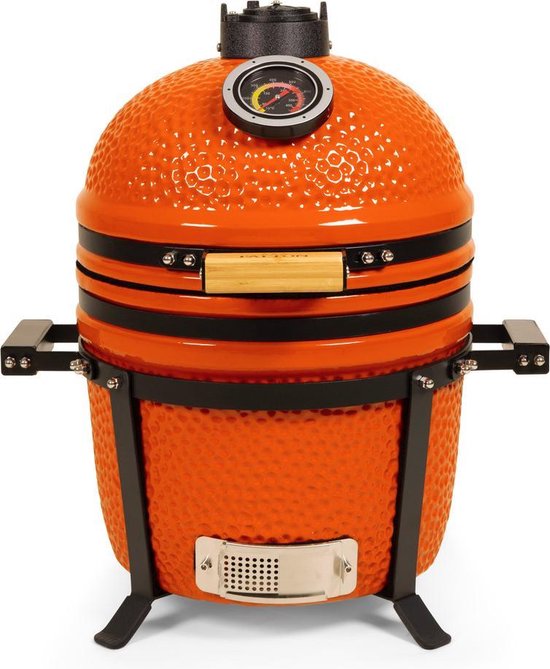 Patton Kamado 15" - Tafel model - Keramische barbecue - Premium Oranje - Medium - Compleet - Oranje van Merkloos