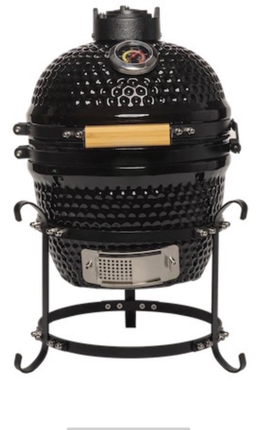 Patton Kamado Keramische Houtskoolbarbecue Inclusief Heatdeflector - Mini - Zwart van Patton