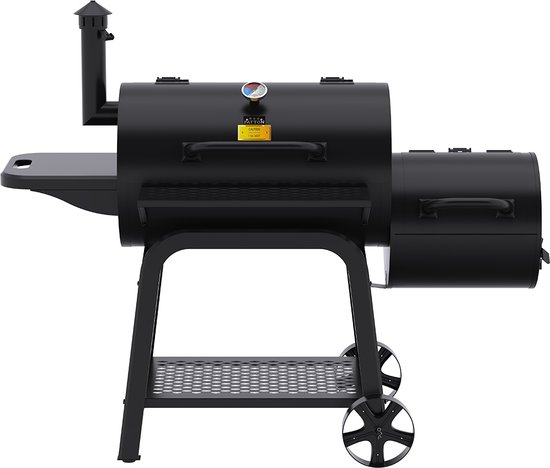 Patton Oklahoma Smoker - Houtskoolbarbecue - Smoker - Zwart van Patton