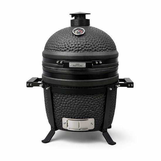 Patton Premium Compact 15" Kamado - Rooster Ø33,5 cm - Matzwart van Merkloos