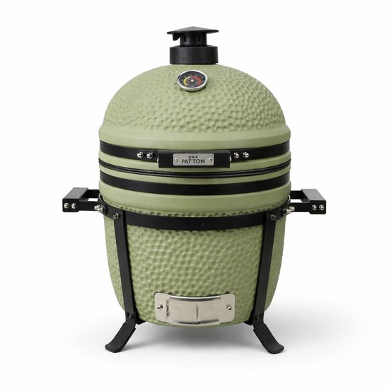 Patton Premium Compact 15" Kamado - Rooster Ø33,5 cm - Olijfgroen van Merkloos