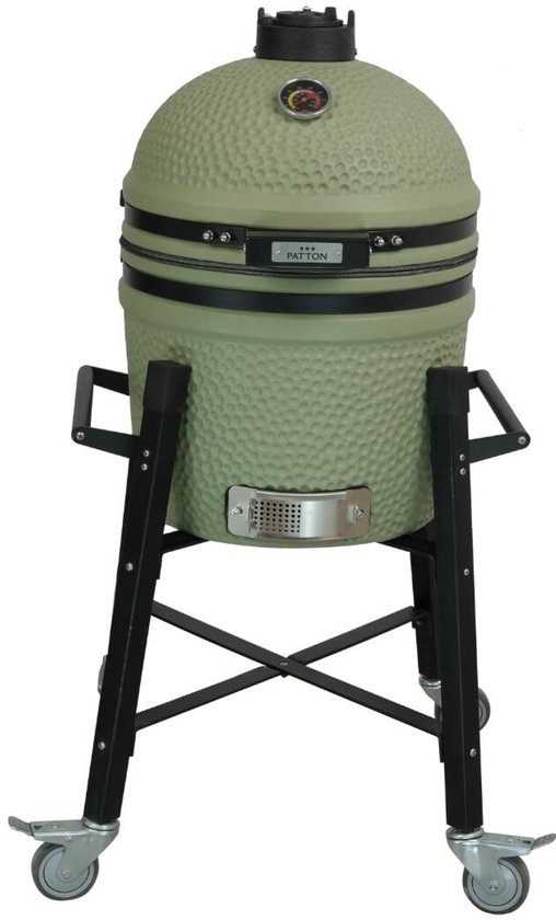 Patton Premium Kamado 15 inch met onderstel - olijf van Merkloos