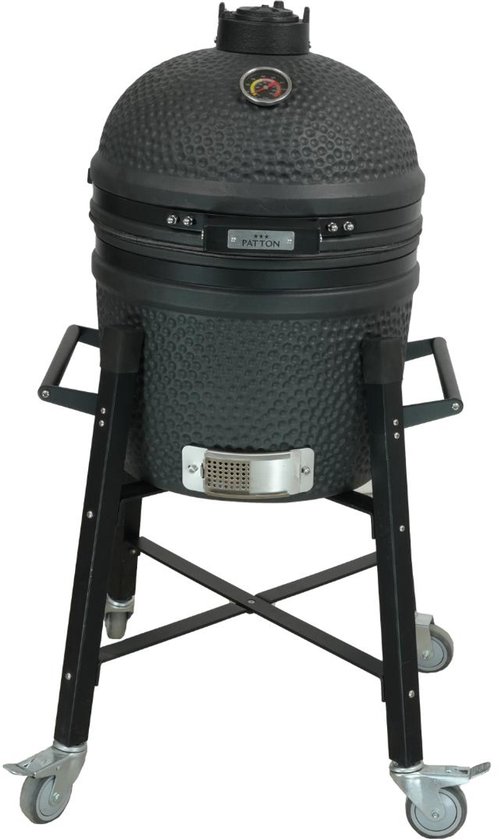 Patton Premium Kamado 15 inch met onderstel - zwart van Merkloos