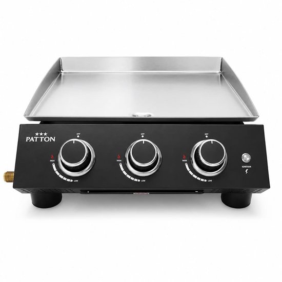 Patton Vigor A300 Plancha Gasbarbecue met RVS Bakplaat - 3 Branders van Patton