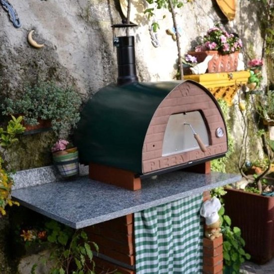 Pizza Party - Houtgestookte Pizzaoven - 70 x 70 - Groen van Merkloos