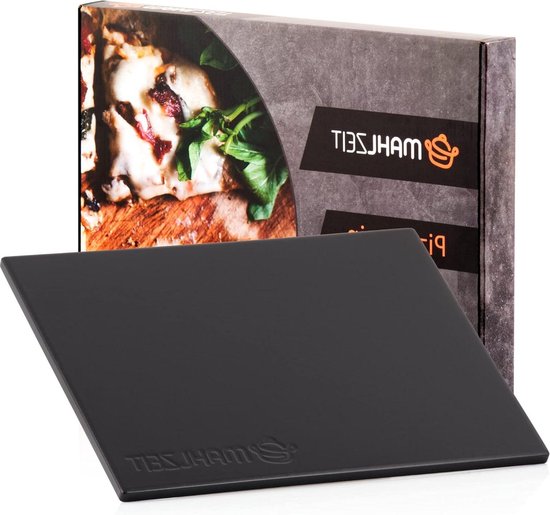 Pizza steen hoekig 38 x 30 cm - ideaal voor barbecue en oven - cordieriet steen voor grill - gasgrill ready van MOESTA BBQ.