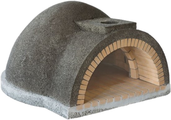 Pizzaoven Classic Small – Houtgestookt – Handgemaakt – Gele Vuurvaste Stenen – Inclusief Stalen Deur van Merkloos