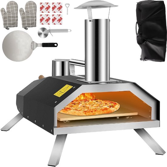 Pizzaoven - Draagbare Pizzaoven - Pizzaoven voor Buiten - Buitenoven - Draagbare Hout Oven - 12 inch - Opvouwbare Oven - Multifunctionele Oven van Këspon.