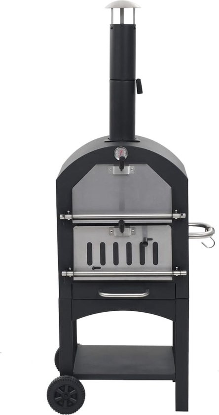 Pizzaoven staand op houtskool incl. pizzasteen, hoogte 157cm van BBQ Collection