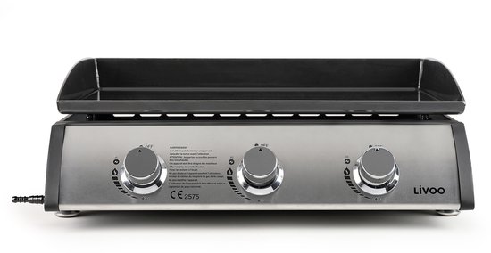 plancha gas 7.5kw geëmailleerde stalen plaat 61x38cm - livoo - doc277 van Merkloos