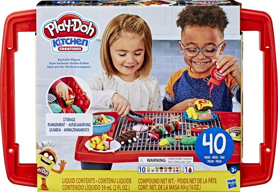 Plasticine Spel Play-Doh Kitchen Creations - Super Barbecue 40 Onderdelen van $