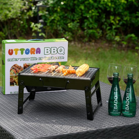Portable Houtskool BBQ - Barbecue - Inklapbaar - Barbecue Houtskool - Tafel Grill - Camping - Strand - Festival - Park van Perel