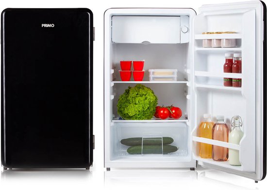 PRIMO PR151RKZ Koelkast Tafelmodel - Retro Koelkast - Vrijstaand - 93L - E - Zwart van PRIMO