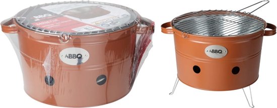 ProGarden Barbecue emmer met 2 handvatten 34,5 cm matoranje van Merkloos