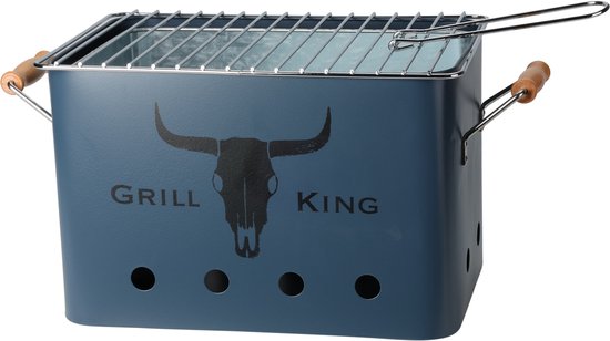 ProGarden Barbecuegrill rechthoekig mat donkerblauw