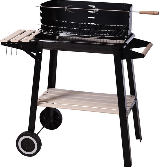 ProGarden Houtskoolbarbecue 86,5 cm zwart van ProGarden