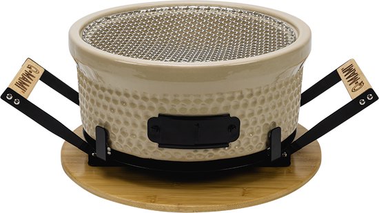 Q-MAMI TABLE GRILL | BEIGE (Hibachi / Shichirin / Tafelgrill / Barbecue / Kamado / Tafel bbq) van Q-MAMI