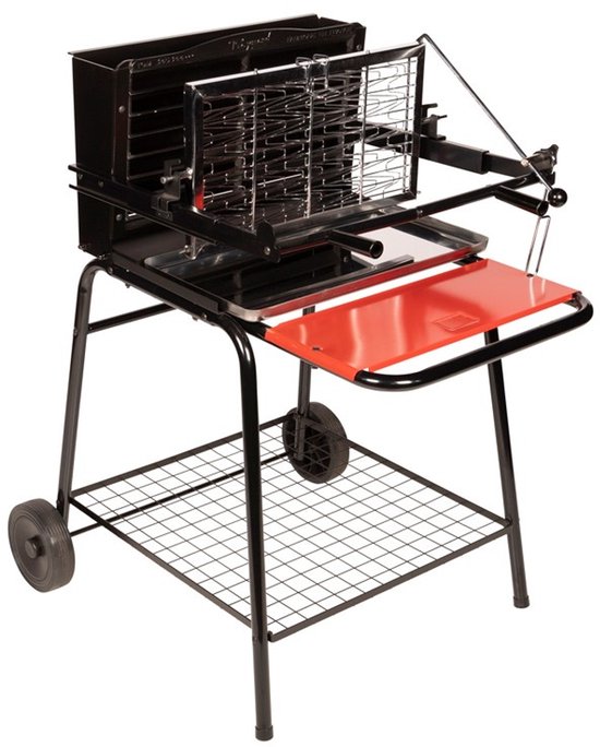 Raymond-barbecue - verticaal koken met houtskool