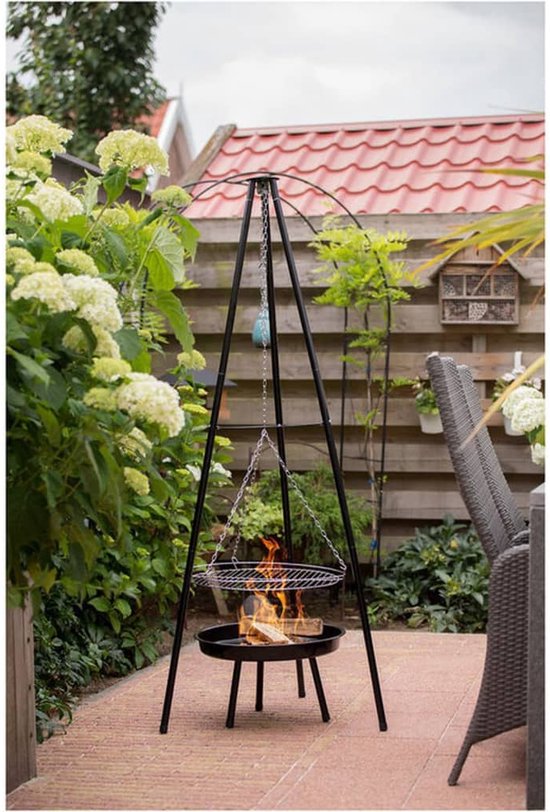 RedFire Tuinbarbecue met driepoot en vuurschaal 50 cm zwart van RedFire
