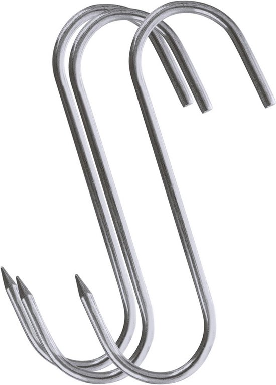 Rookhaak 13,5x9 cm 3 stuks - Vleeshaak - S Haak - Rookoven van Prego