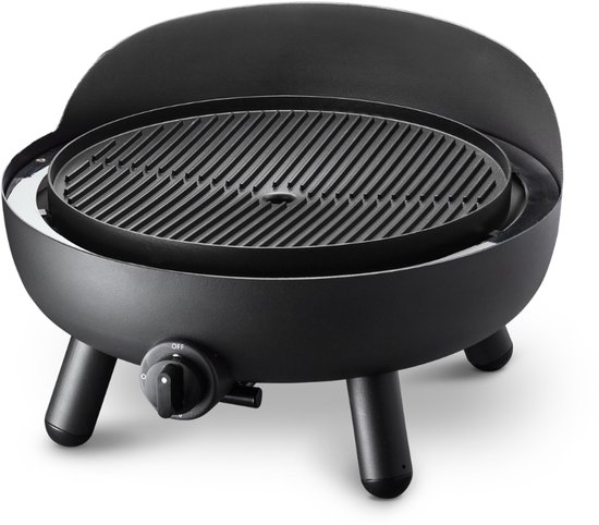 Rookvrije Gasbarbecue - Gas BBQ - Vetafvoer - Gietaluminium grill plaat met ribbels - Rookvrij - met Pizzadome optie
