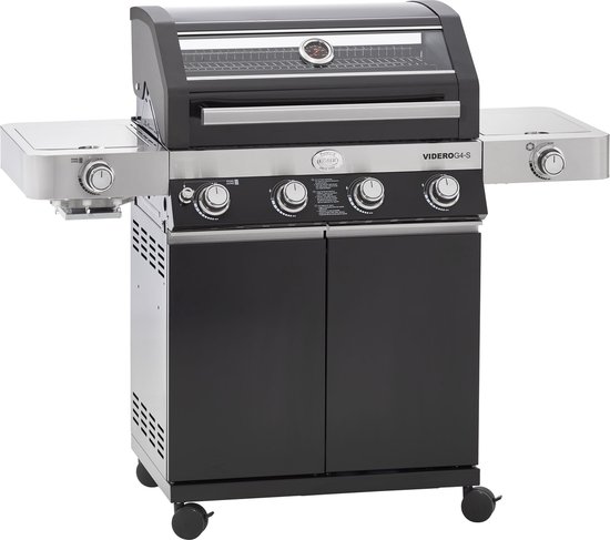 Rösle Barbecue - Barbecue Gas Videro G4-S Vario 30 mbar - Roestvast Staal - Zwart van Rösle