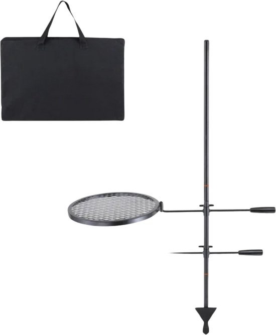 Roterende Grill - BBQ Grillwagen accesoires - Dubbellaags Kookrooster Grillrek 6 kg - Grill rooster van Merkloos
