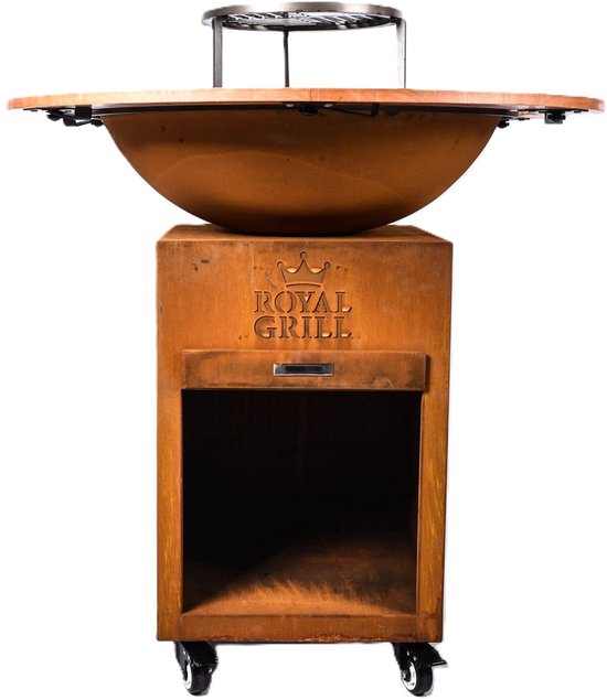 Royal Grill The General – Houtgestookte Plancha BBQ-cortenstaal van Merkloos