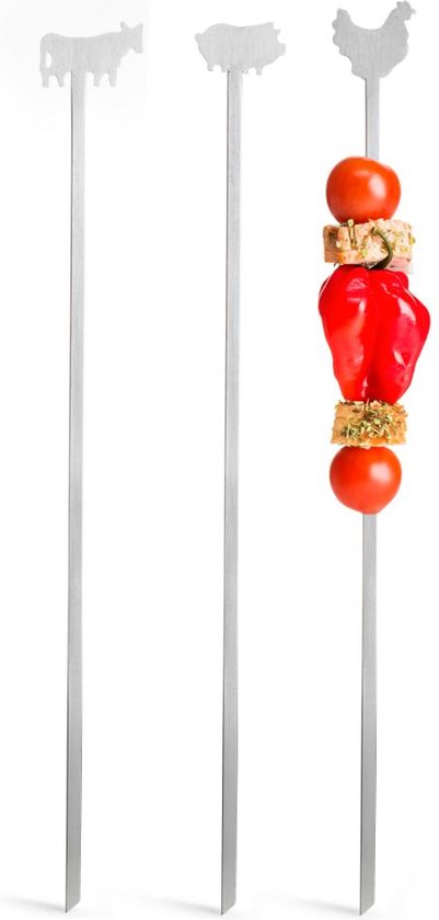 Sagaform Vleespen BBQ - Zilver van Sagaform