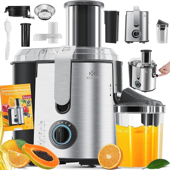 Sapcentrifuge voor Fruit en Groenten met Grote Invoertoegang - 1100W van Philips