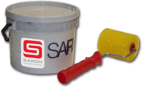 Sarom Fuoco - Barbecueverf - Betonnen barbecue - 10L - Wit - Roller van Sarom Fuoco