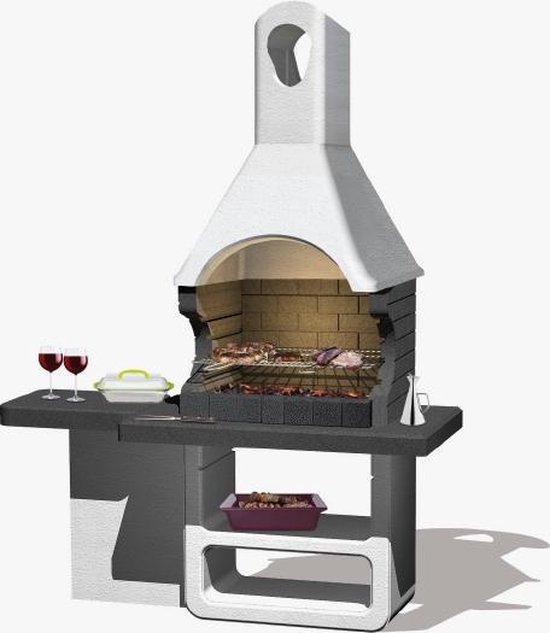 Sarom Fuoco - Betonnen barbecue - ULISSE- Houtskool -170 x 64 x 232 cm van Sarom