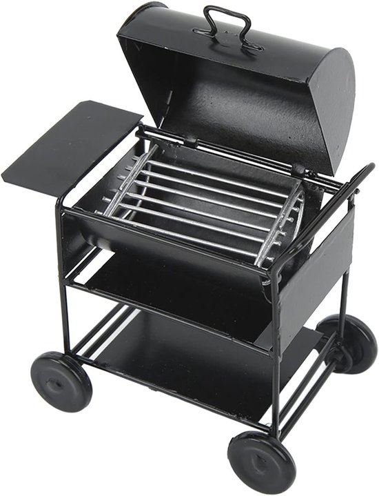 SnelShoppen - 1/12 Barbecue Model Mini Dollhouse Barbecue, Realistische Vorm, Sterk en Duurzaam IJzer, Decoratie voor 1/10 RC Crawler, Perfect voor Tu