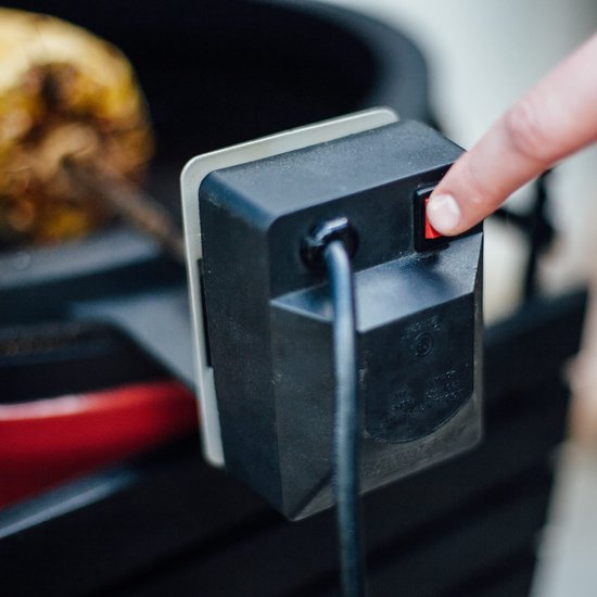 SnelShoppen - Kamado JoeTisserie Classic Elektrische Draaispit voor Kamado Grill, Perfect voor BBQ, Tuin Feesten, Camping, 360° Draaiend, Duurzaam en