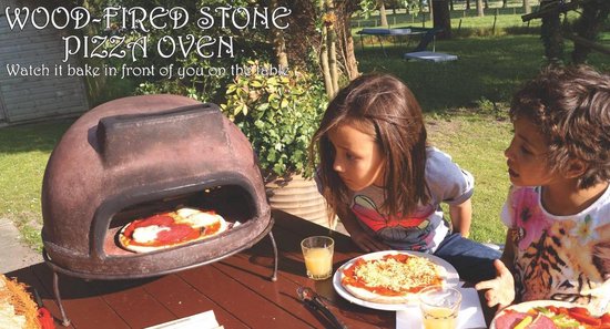 Sol-y-Yo Houtgestookte Toscaanse Stenen Pizza oven 52CM van Sol-y-Yo