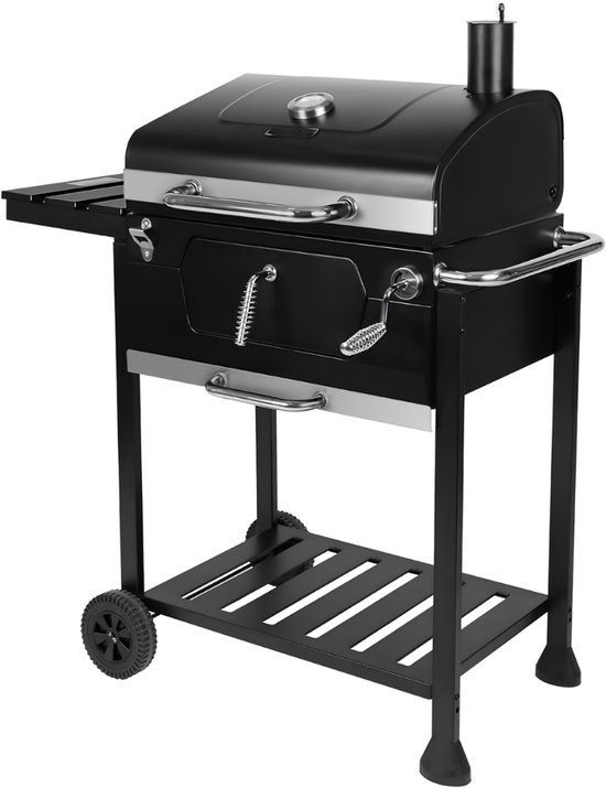 SP® BBQ Houtskool - Barbecue Grill Kar - Camping Grill Houtskool - Zwart - 65cm x 100cm x 105cm