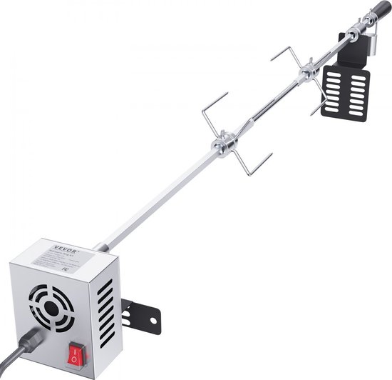 speenvarkensgrill lamsgrill 100,6 cm, 12 kg RVS rotisserie spit braadgrill 9 W, lamsgrill BBQ grill grillwagen barbecue, grote spitgrill geschikt voor kalkoen, ham, etc. van FAVILLA BBQ