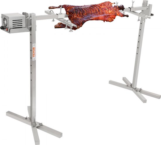speenvarkensgrill lamsgrill 117 cm, 41 kg roestvrij staal rotisserie spit braadgrill 42 W, lamsgrill BBQ-grill grillwagen barbecue, 8 in hoogte verstelbare grote spiesgrill kalkoenvlees, ham enz. van ZQYRLAR