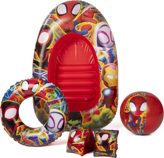 Spiderman Zwem set met boot - Rood van Intex