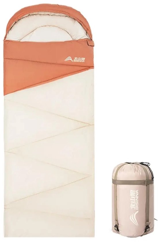 Stemily Slaapzak - Lichtgewicht & Compact - Drieseizoenslaapzak - Katoen + Polyesterdoek - 190x85cm - Incl. Compressiezak van Stemily