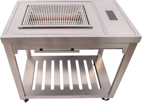SUMM – CAVAS – Grijs – Staal – Infrarood – Barbecue – BBQ – Elektrische Grill – BBQ Grill - Stevig staal – Infrarood barbecue – Stijlvol van SUMM