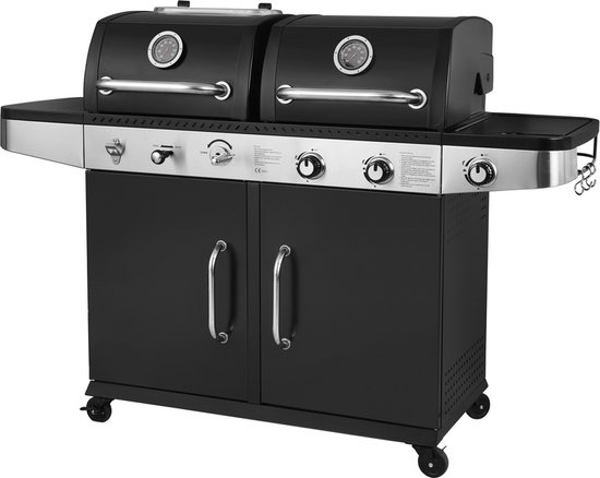 SUMM - MAGNUS - Zwart - Staal - Barbecue - BBQ - Grill - BBQ Grill - Stevig staal - Smoker - Gasbarbecue & houtskool - Stijlvol van SUMM