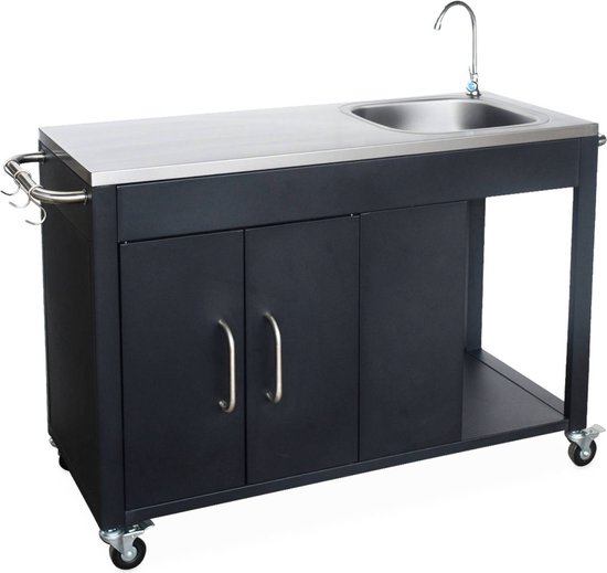 sweeek - Stalen buitenkeuken b139xd70,6xh113 cm van Sweeek